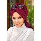 Aişe tesettür Bordo Tokalı Bone