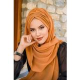 Aişe tesettür Camel Büzgülü Hazır Şal