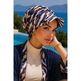 Aişe tesettür Camel Siyah Zebra Tesettür Şapka Bone