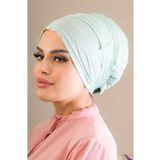 Aişe tesettür Elma Yeşili Battal Boy Kaymaz Bone - 40500