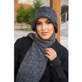 Aişe Tesettür Füme Vintage Şapka