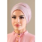 Aişe tesettür Gülkurusu Battal Boy Kaymaz Bone - 40500
