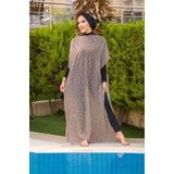 Aişe tesettür Kahve Helezon Desenli Tesettür Pareo Kahve Helezon