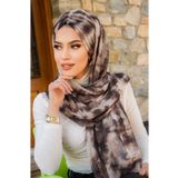 Aişe tesettür Kahve Vizon Batik Desen Hazır Şal