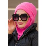 Aişe tesettür Pembe Maskeli Bere