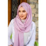 Aişe tesettür Pudra Pembe Büzgülü Hazır Şal