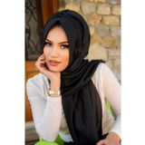 Aişe tesettür Siyah Çiçekli Pratik Şal