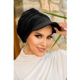 Aişe tesettür Siyah Havuz & Deniz Şapkası / Mayo Üstüne Kullanılabilir