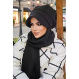 Aişe Tesettür Siyah Kaşe Tesettür Şapka