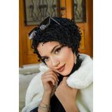 Aişe tesettür Siyah Makarna Boru Bone