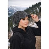 Aişe tesettür Siyah Melanj Tesettür Şapka Siyah melanj2