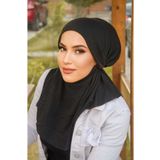 Aişe tesettür Siyah Oversize Hijab