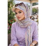 Aişe tesettür Soft Renkler Geometrik Desen Kepli Bandana Şapka Şal Soft Renkler geometrik