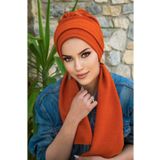 Aişe tesettür Taba Krınkıl Atkılı Tesettür Bone
