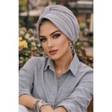 Aişe tesettür Taş Gri Tesettür Şapka Bone Taş Gri