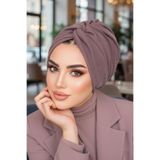 Aişe tesettür Vizon Burgulu Hazır Düğüm Bone