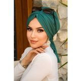 Aişe tesettür Zümrüt Tokalı Bone
