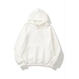 Aisha Elbise 3 Iplik Pamuklu Kapşonlu Sweetshirt - Beyaz