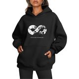Aisha Elbise Üç Iplik Kapşonlu 10 Kasıma Özel Sweatshirt - Siyah