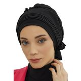 Aisha's Design Aerobin Kumaş Hazır Türban,HT-31A Siyah