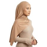 Aisha's Design Boynu Kapatan Ninja Boneli Pratik Penye Şal,PS-59,Sütlü Kahve