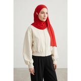 Aisha's Design Kulaklık ve Gözlük Girişli Pratik Penye Şal,PS-94,Kırmızı