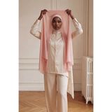 Aisha's Design Tesettür Boneli Kullanımı Rahat Pratik Şifon Şal,Pudra,PS-53