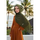 Aisha's Design Tesettür Boneli Pratik Şifon Şal,Haki Yeşil,PS-46