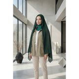 Aisha's Design Tesettür Boneli Pratik Şifon Şal,Koyu Yeşil,PS-46