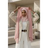 Aisha's Design Tesettür Boneli Pratik Şifon Şal,Pudra,PS-46
