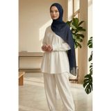 Aisha's Design UZB Klasik Tasarım Pratik Şifon Şal, Lacivert PS-11