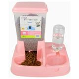 Aixin Kedi Köpek Ayrılabilir Otomatik Takviyeli Mama ve Su Kabı - Pembe