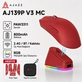 AJ139P V3 Mc Kırmızı Kablosuz Oyuncu Mouse