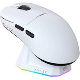AJ159 Pro 3 Modlu 8000Hz 26.000 Dpı Manyetik Şarj Istasyon Paw 3395 Optik Sensör Gaming Mouse - Beyaz