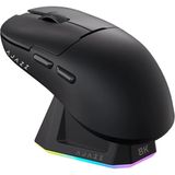 AJ159 Pro 3 Modlu 8000Hz 26.000 Dpı Manyetik Şarj Istasyon Paw 3395 Optik Sensör Gaming Mouse - Siyah