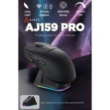 AJ159 Pro Kablosuz (3 Modlu) 8K-26.000DPI Oyuncu Mouse PAW3395 Sensör Rgb Manyetik Şarj Istasyonu - Siyah