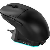 AJ159P Mc 3 Modlu 1000Hz 12.000 Dpı Manyetik Şarj Istasyonlu Paw 3311 Optik Sensör Gaming Mouse - Siyah