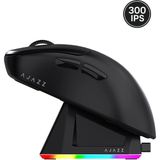 AJ179P Mc 3 Modlu 1000Hz 12.000 Dpı Manyetik Şarj Istasyonlu PAW3311 300 IPS Optik Sensör Gaming Mouse - Siyah