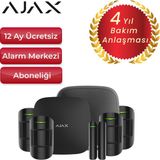 Ajax Alarm Siren Dahil 5 Dedektörlü Set – 4 Adet Hareket Dedektörü ve 1 Adet Manyetik