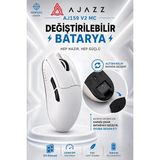 Ajazz AJ159 V2 Mc Kablosuz Oyuncu Mouse | Değiştirilebilir Bataryalı | PAW3311 Sensör - Beyaz