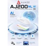 Ajazz AJ200P Nl Aı Yapay Zeka Sesli Komut Destekli Near-Link Kablosuz Şarj Standlı Oyuncu Mouse - Beyaz