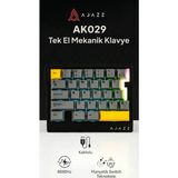 Ajazz AK029 Tek El Kablolu Manyetik Switch Oyun Klavyesi- Rgb-29 TUŞ-8000 Hz - Siyah - Sarı