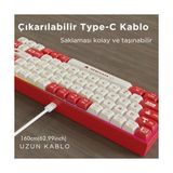 Ajazz AK680 65% Kablolu Hotswap Mekanik Oyun Klavyesi,68 Tuşlu Taşınabilir Anti-Ghosting Klavye,gökkuşağı Arkadan Aydınlatmalı Programlanabilir,ergonomik,kahverengi Kırmızı Beyaz, Anahtar-Mavi - Option-1 - 001-Renkli