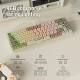 Ajazz AK680 Kablolu %65 Boy Mekanik Oyuncu Klavyesi-Rainbow Aydınlatma Hot-Swap - Brown Switch - Krem