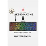 Ajazz Ak680 Max Rapid Trigger Manyetik Switch Kablolu Klavye 8.000Hz Rgb 0.125 Ms Ultra Düşük Gecikme