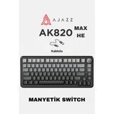 Ajazz AK820 Max He Kablolu Mekanik Oyun Klavyesi, Rapid Trigger, Rgb Aydınlatma, Hall Effect - Gri