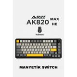 Ajazz AK820 MAX HE Kablolu Mekanik Oyun Klavyesi, Rapid Trigger, RGB Aydınlatma, Hall Effect