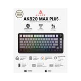 Ajazz AK820 MAX PLUS Kablosuz Mekanik Oyuncu Klavyesi RGB Hot-Swap 8000mAh