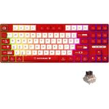 Ajazz Ak870 Mc Kablolu Mekanik Oyun Klavyesi Kırmızı Klavye Brown Switch
