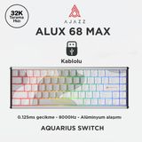Ajazz Alux 68 Max He- Kablolu Manyetik Switch Klavye- 8.00” Hz Alüminyum Gövde Argb - Beyaz-Grı